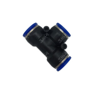 سه راهی پنوماتیک فشاری سایز 14mm | پلاستکی | شیلنگ خور | تی (T)